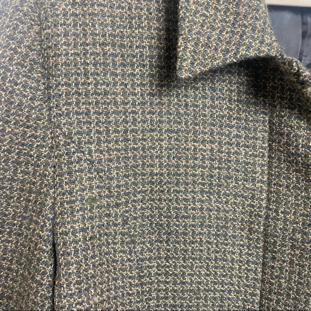 Vintage Barry Bricken Wool Blazer Brown Plaid Plus Size 16 - Picture 8 of 13
